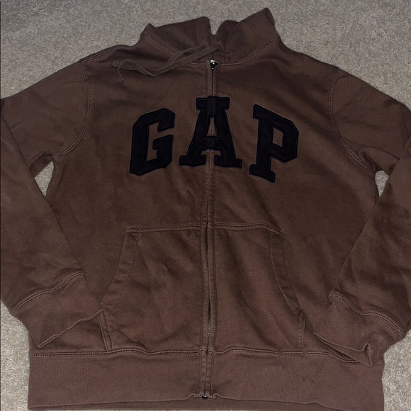 GAP Sweaters - GAP Cozy Brown Zip-Up Hoodie